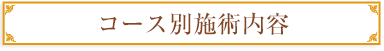 コース別施術内容